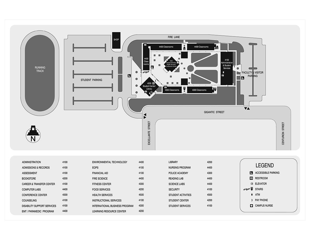 Campus Map for HEC Otay Mesa