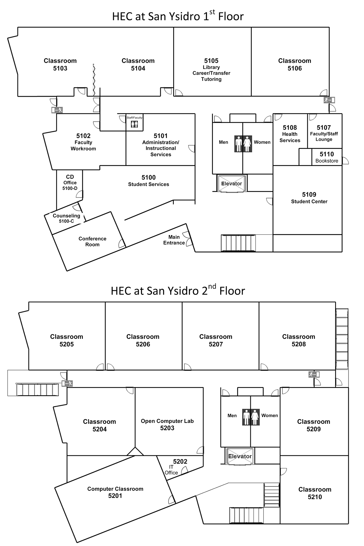 Campus Map for HEC San Ysidro